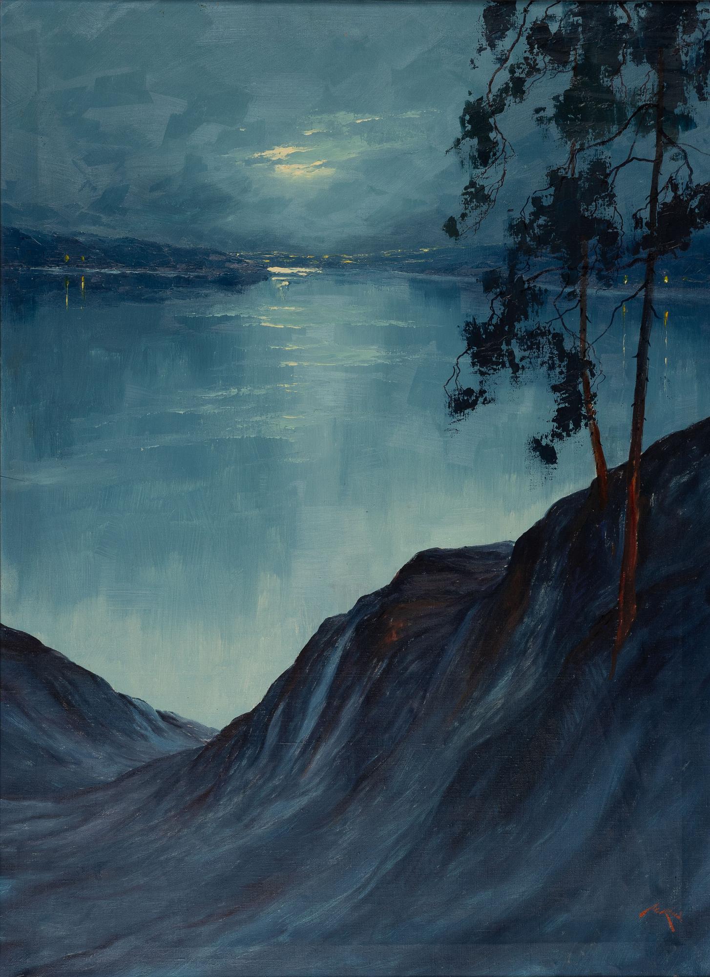 Axel Lind, Moonlight Landscape.