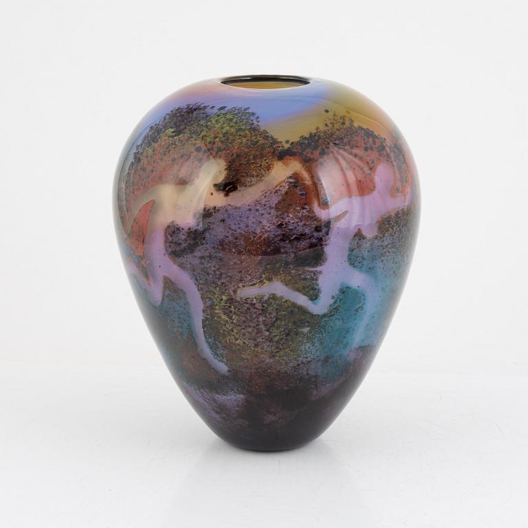 Sven-Åke Carlsson, vase, glass, Transjö.