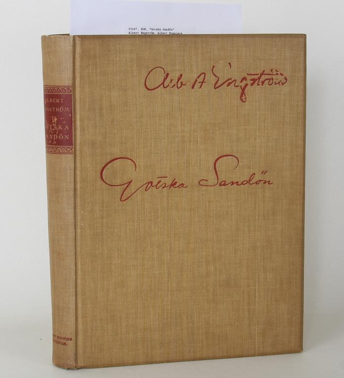 BOK, "Gotska Sandön" Albert Engström. Albert Bonniers förlag, Stockholm 1926.