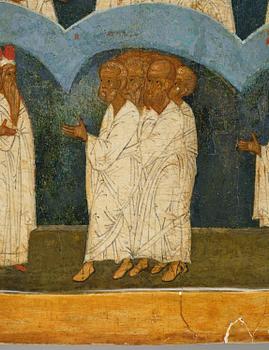 Ikon, "Alla heligas sabbat", Novgorodskolan ca 1500.