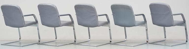 KONFERENSSTOLAR, 5 st, modell "954", Klöber, Tyskland, daterade 1988.