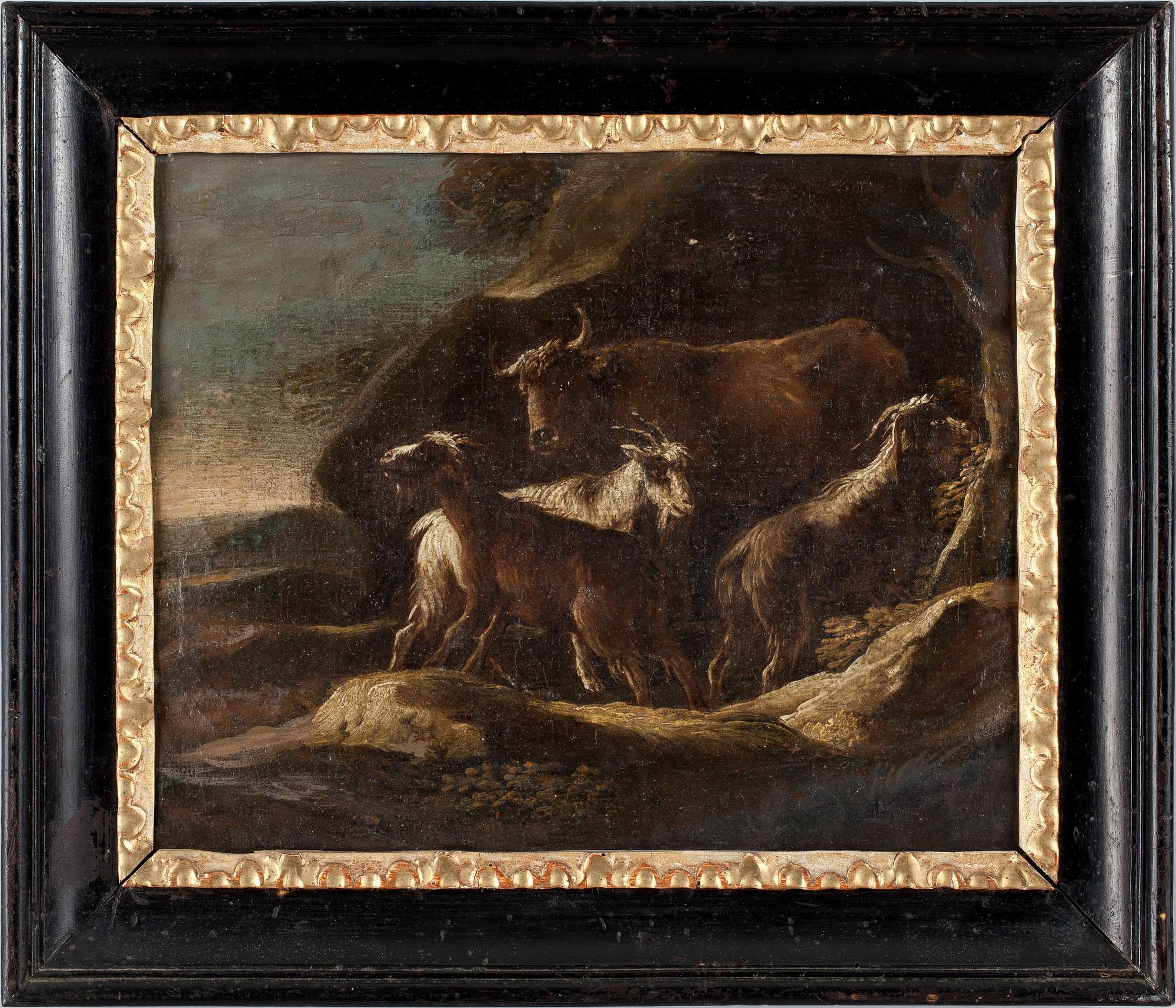 PHILIPP PETER (ROSA DA TIVOLI) ROOS, hans krets, oljemålning, ej sign.