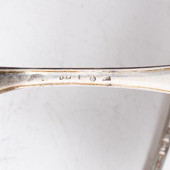 Four Swedish silver tablespoons, Gothenburg, 1796–1829.