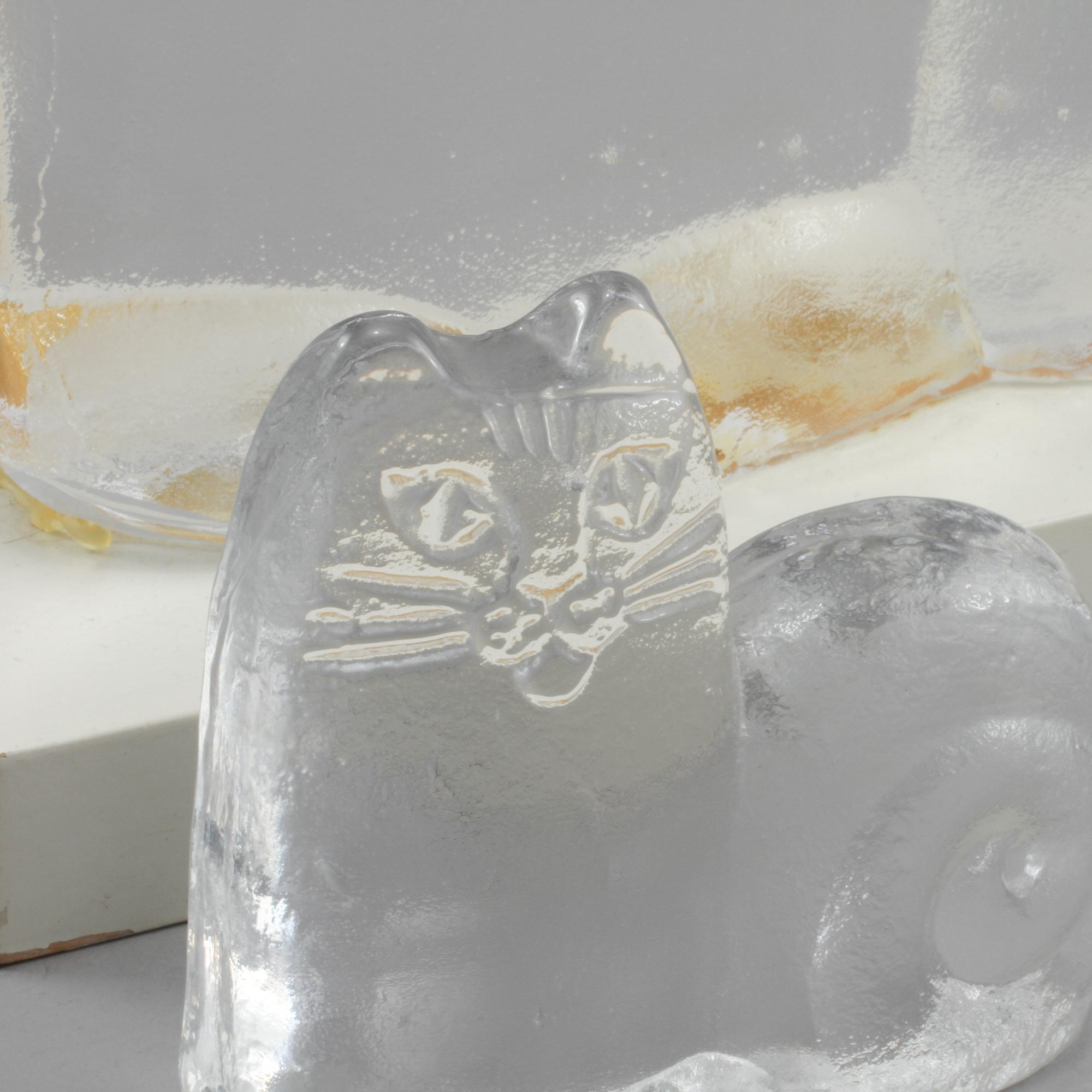 FIGURINER, 2 st, glas, Lisa Larson, Royal Krona, 1900-talets andra hälft.