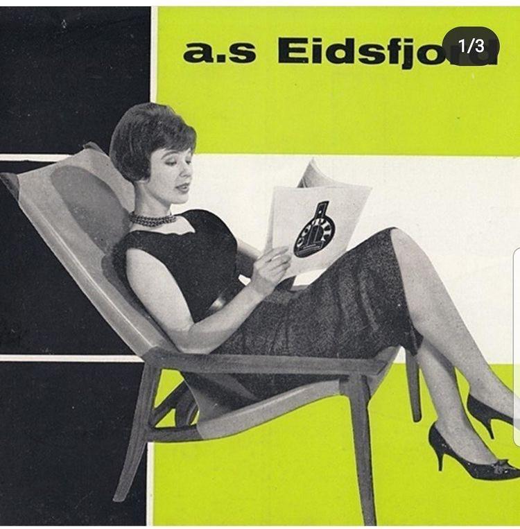 Lars Hjelle or Hartmut  Lohmeyer, an easy chair for A/S Eidsfjord Møbelfabrik or Gemla, 1950's.