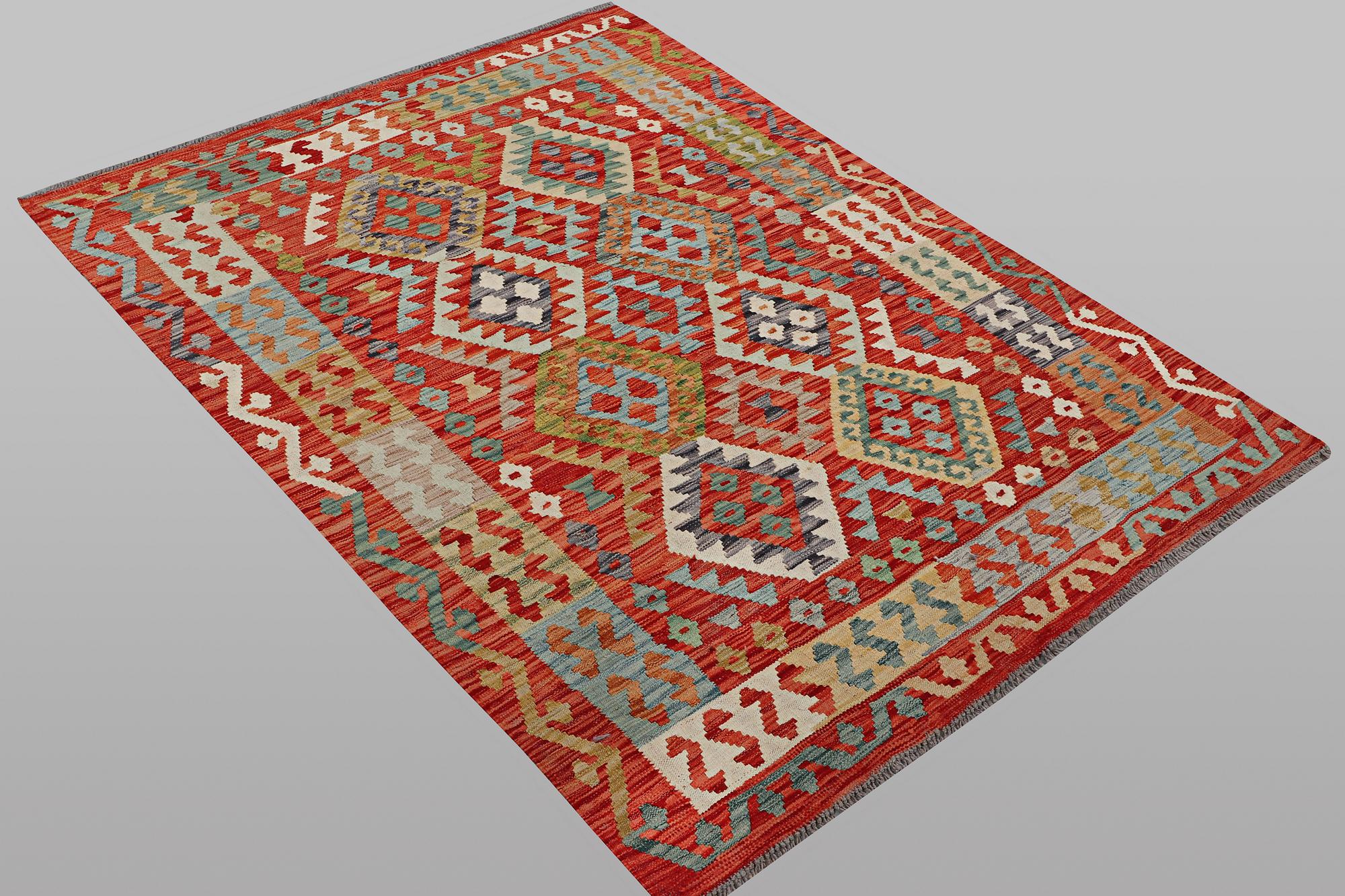 A rug, Kelim, ca. 204 x 143 cm.