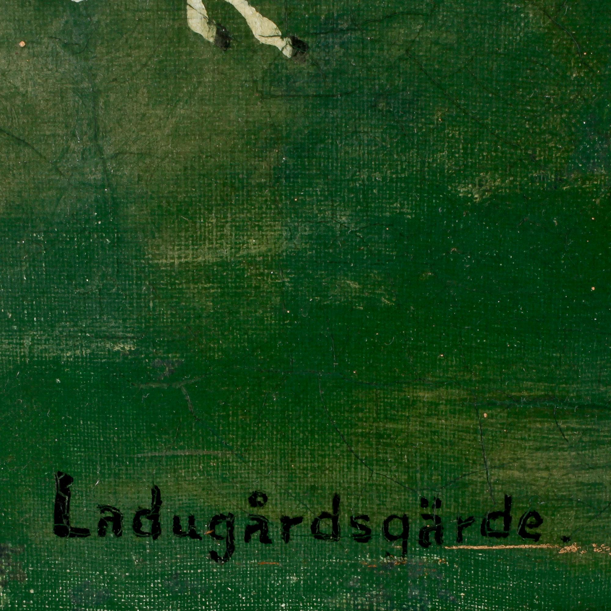 OKÄND KONSTNÄR, olja på duk. Dat 1894.
