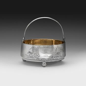 219. A BOWL, 84 silver. Alexander Fuld Moscow 1896. Height 13 cm. Weight 296 g.