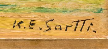 KOSTI SARTTI, olja på pannå, signerad.