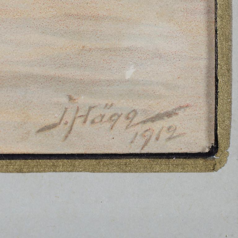JACOB HÄGG, litografiskt tryck, signerad i trycket.