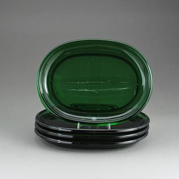 HUMMERTALLRIKAR, 4 st, glas, Josef Frank för Firma Svenskt Tenn, Reijmyre, 1900-/2000-tal.