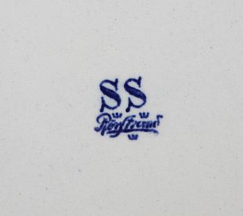 FISKFAT, flintgods, "Svenska slott", Rörstrand.