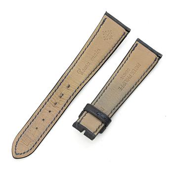 Patek Philippe, leather strap, "No Reserve", 20/16 mm.