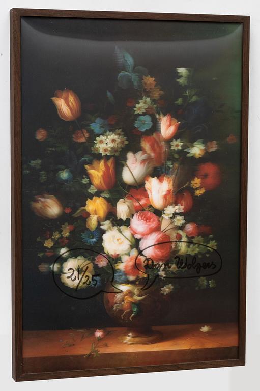 Dan Wolgers, 3D image with Wolgers’ signature and speech bubble. Numbered 21/25, but each image is unique.