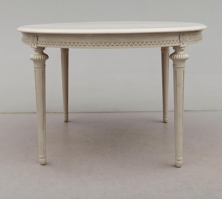 MATSALSMÖBEL, 11 delar, gustaviansk stil, 1900-talets andra hälft.