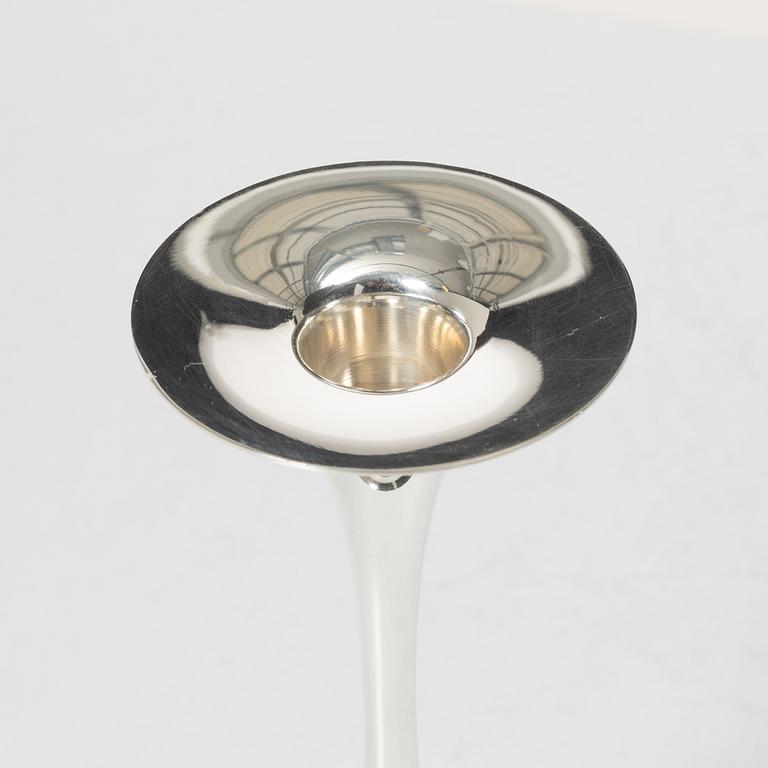 A pair of silver 'Trumpet' candlesticks, marks of Tapio Wirkkala, Kultakeskus, Hämeenlinna 1989 and 1992.