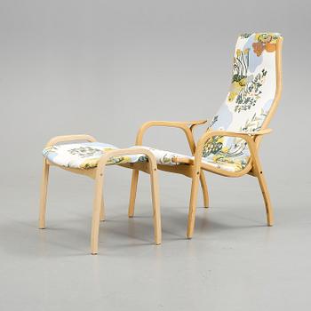 FÅTÖLJ med FOTPALL "Lamino", Yngve Ekström, Swedese, 2000-tal.