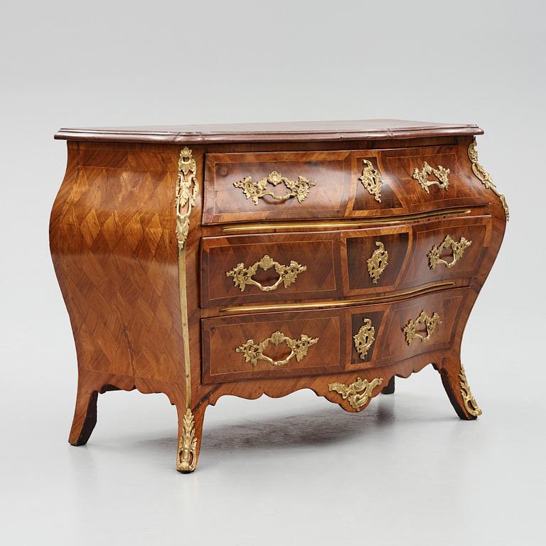A Swedish Rococo commode by G Foltiern (master in Stockholm 1771-1804).