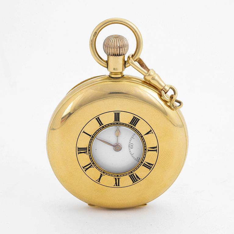 Pocket watch, half hunter, 51 mm.