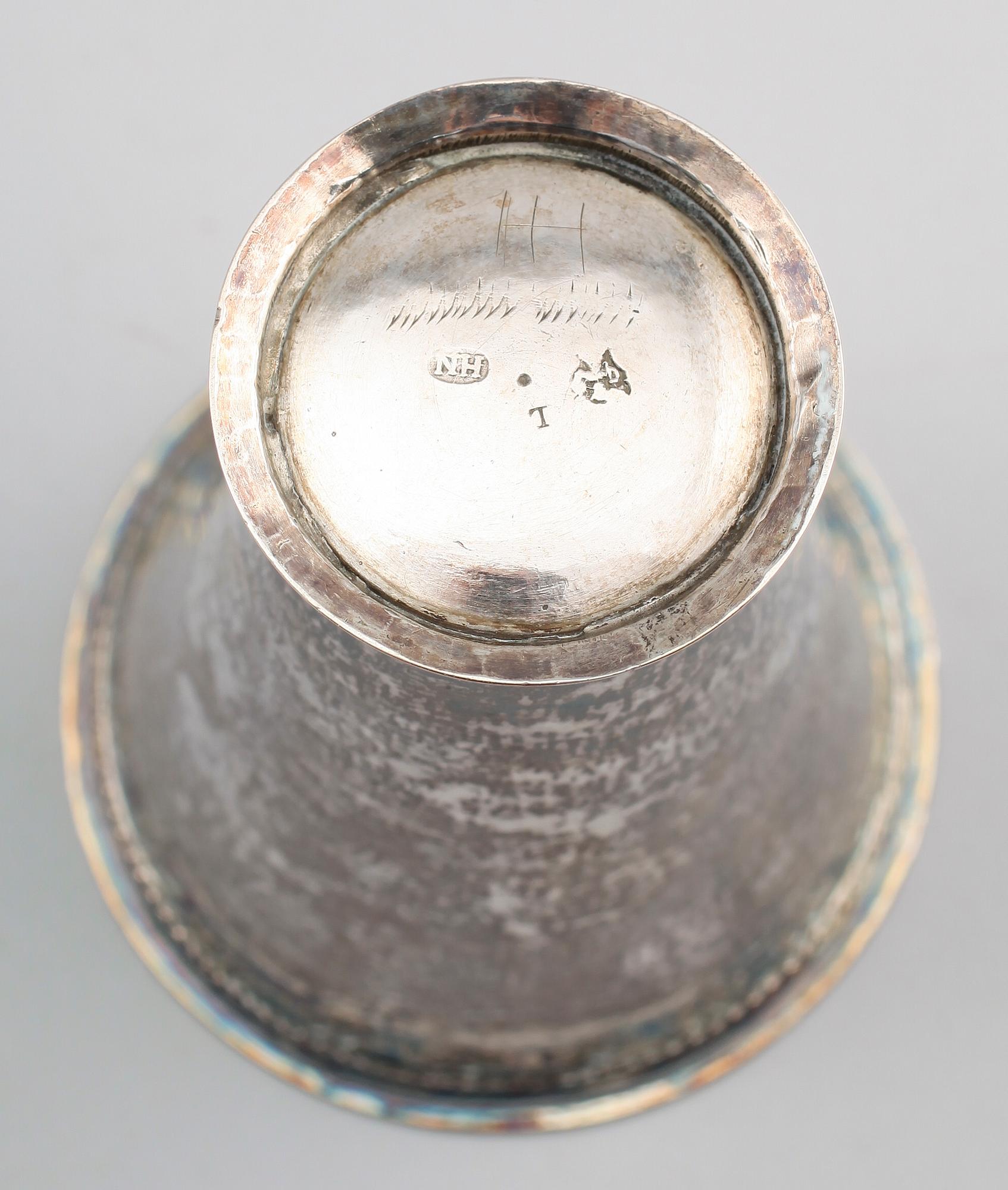 BÄGARE, silver, Henrik Nourin, Norrköping 1769. Vikt ca 147 g.