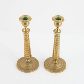 Candlesticks, a pair, Empire style, circa 1900.