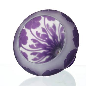 Karl Lindeberg, an Art Nouveau cameo glass vase, Kosta.