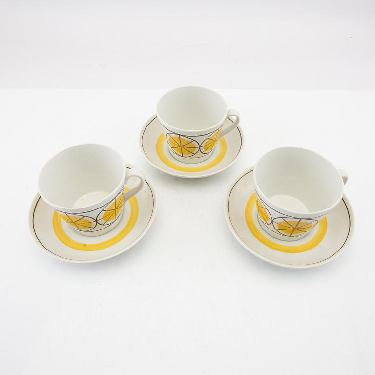 Arthur Percy, tekoppar 3 st "Fortuna" Uppsala Ekeby 1950/60-tal.