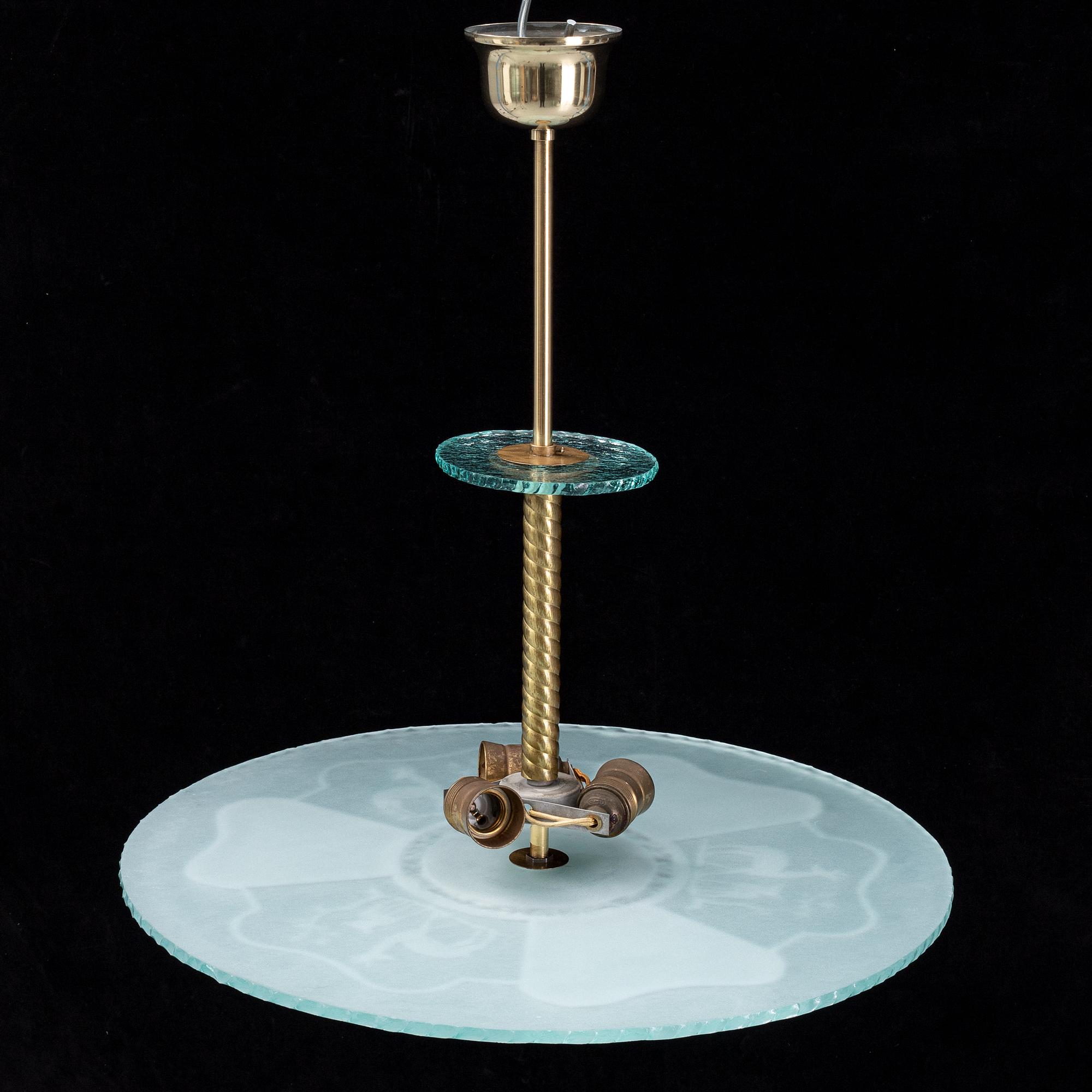 An art deco ceiling light. First half of the 20th Century.