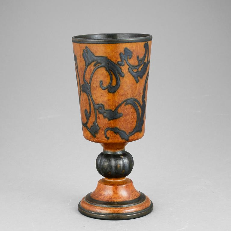 POKAL, fajans. Gabriel Burmeister, Gabriel, 1930-tal.