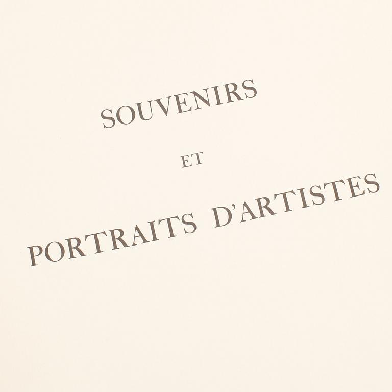 FERNAND MOURLOT, portfölj med 25 litografier, "Souvenirs et portraits d'artistes", utgiven 1972.