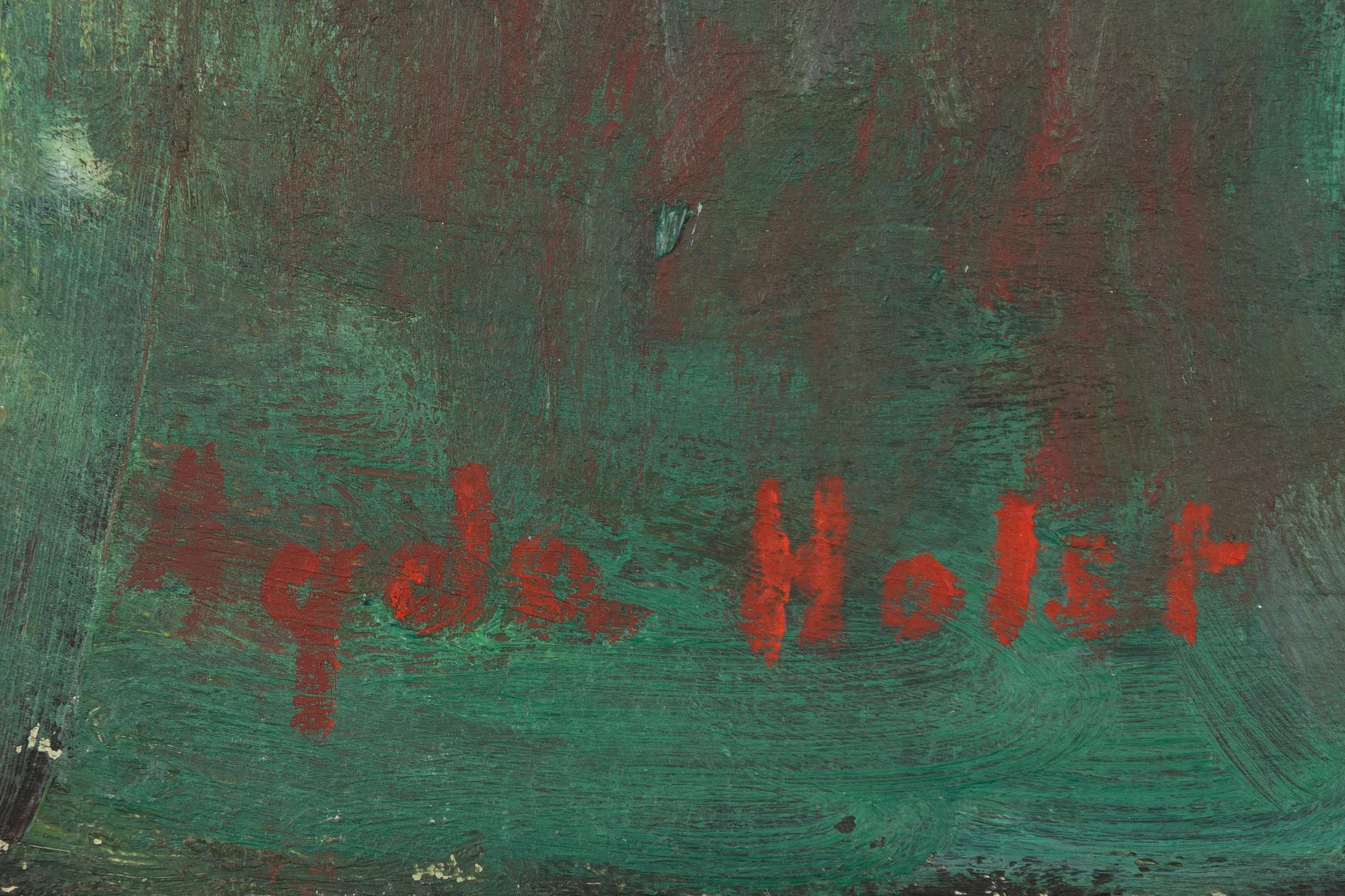 Agda Holst, "Red amaryllis in vase".