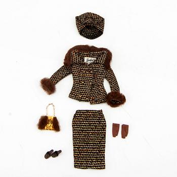 Barbie clothes 4 sets, vintage including "On The Avenue" Mattel 1965 and "Magnificence" Mattel 1965.