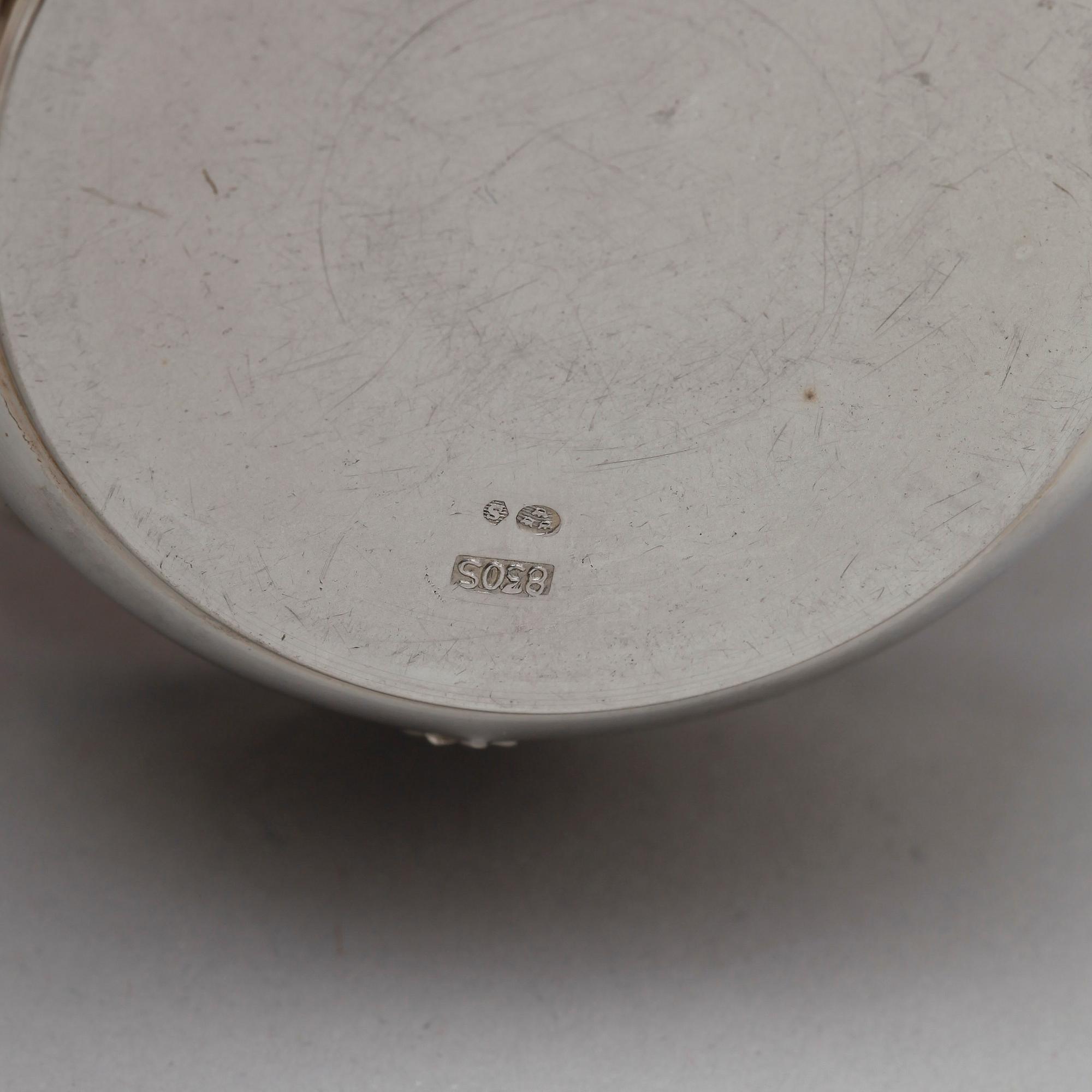 PARTI SILVER, 4 delar, importstämplar, vikt ca 105g.