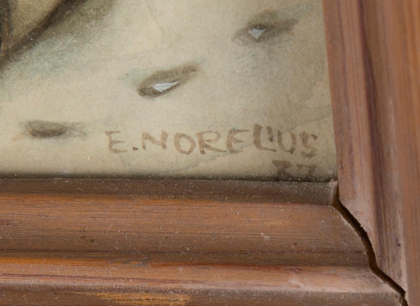 EINAR NORELIUS, akvarell, signerad och daterad -32.