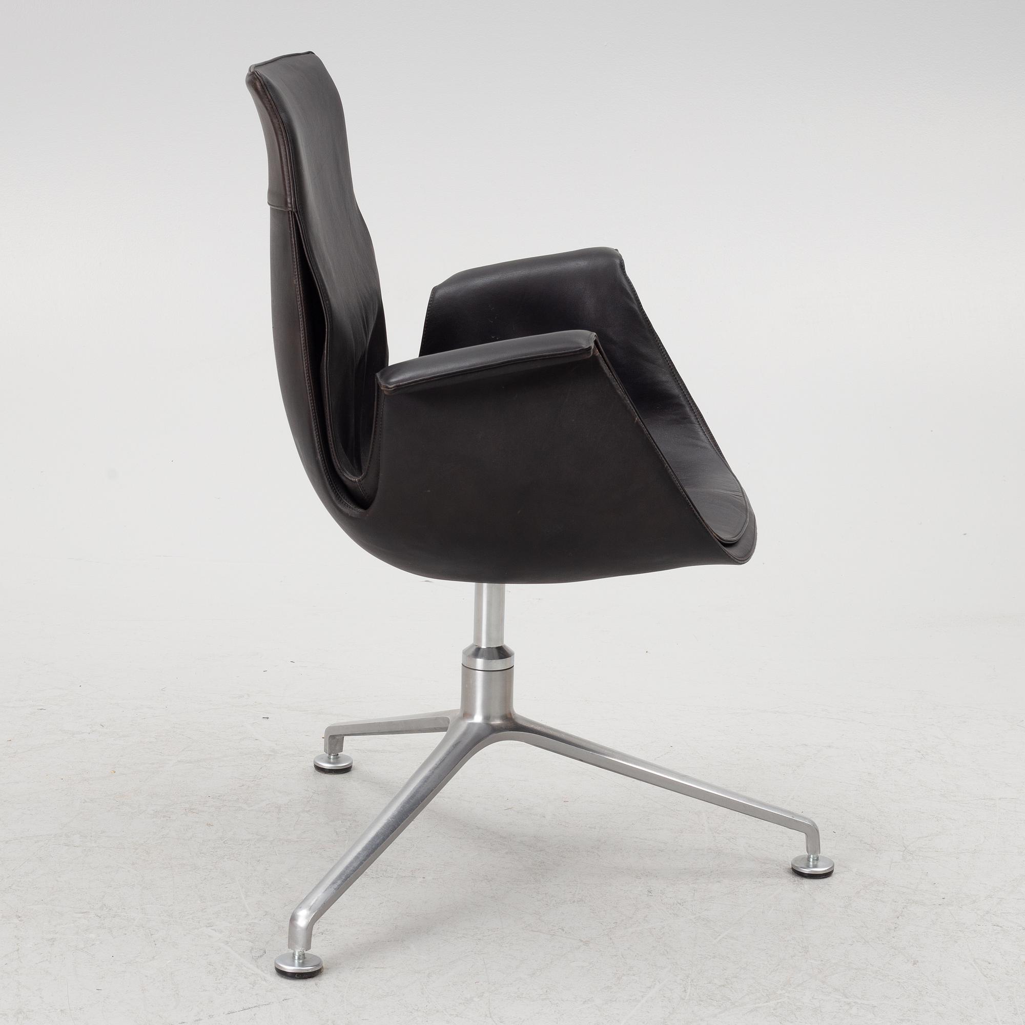 Preben Fabricius & Jørgen Kastholm, armchair model FK 6725 'Tulip, Kill International, 1960s.