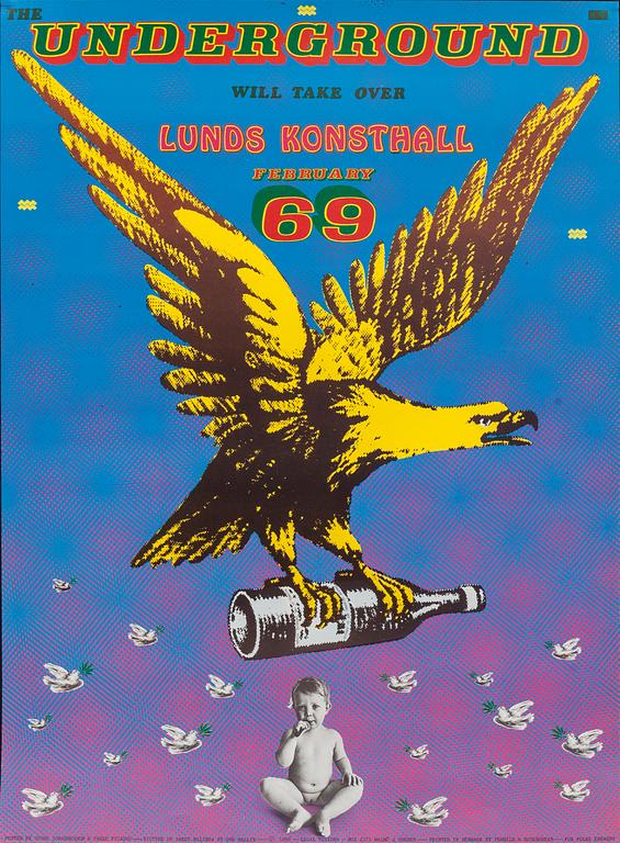 STURE JOHANNESSON, färgserigrafi. 1968.