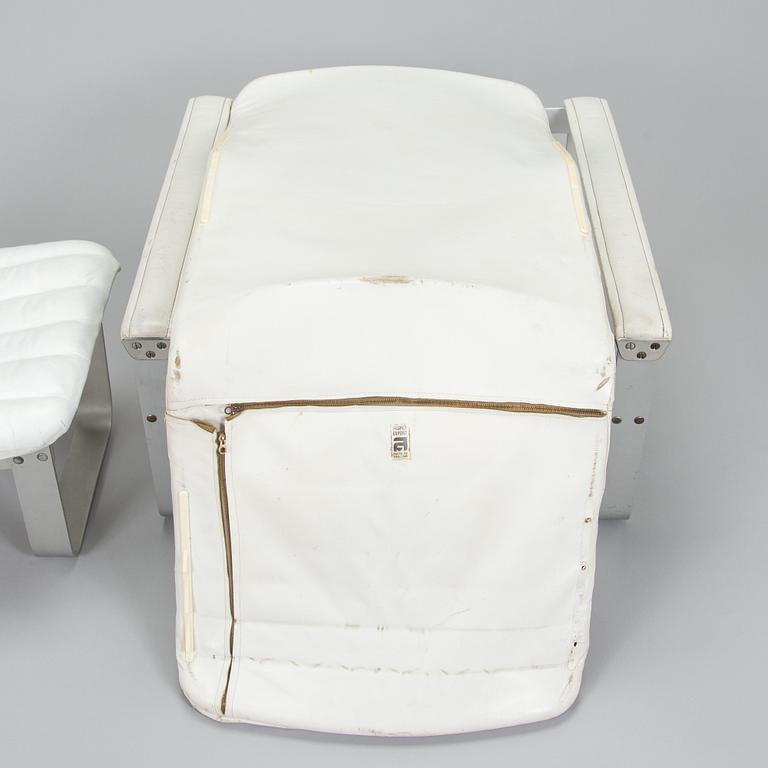 Ilmari Lappalainen, a "Pulkka" easy chair and ottoman for Asko, designed year 1968.