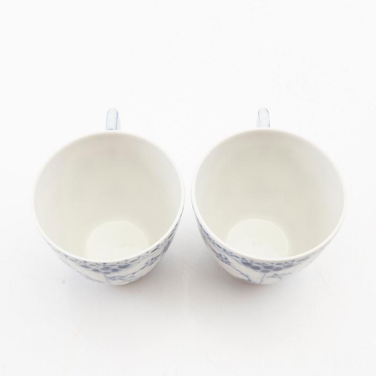 Service "Musselmalet Full Lace and Half Lace" 57 pcs Royal Copenhagen Denmark porcelain, second half of the 20th century.