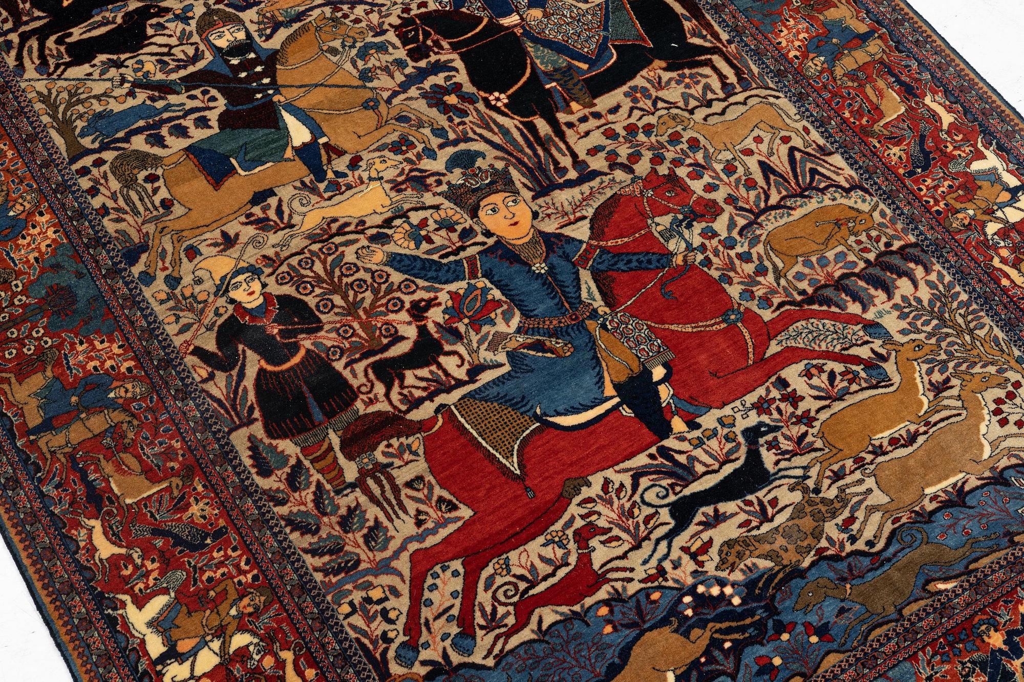 A Kashan 'Mohtasham' rug, c. 211 x 139 cm.