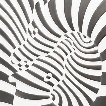 VICTOR VASARELY,  signed and numbered porcelain wall plaque.