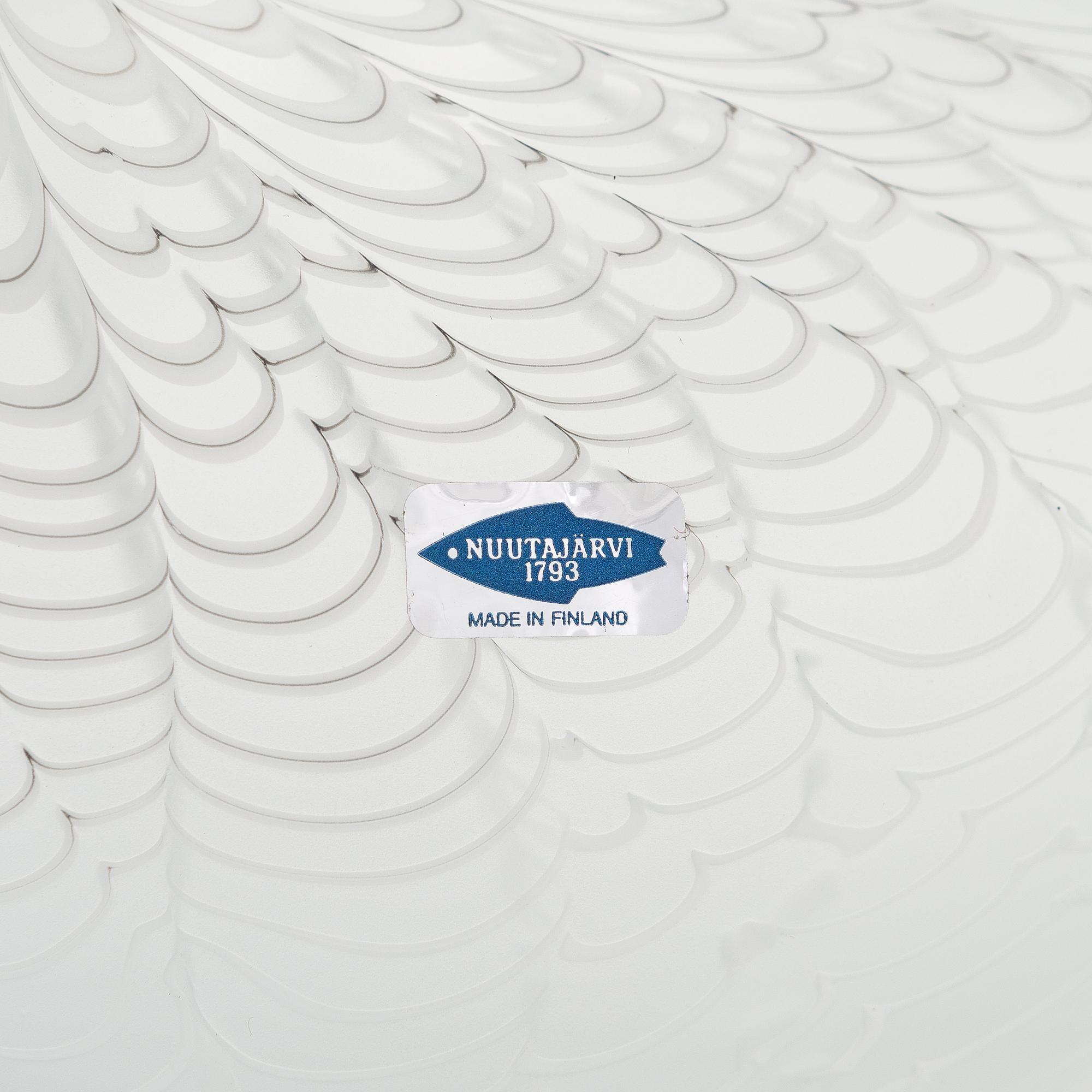 Oiva Toikka, glasfåglar, 2 st, signerade. Nuutajärvi.