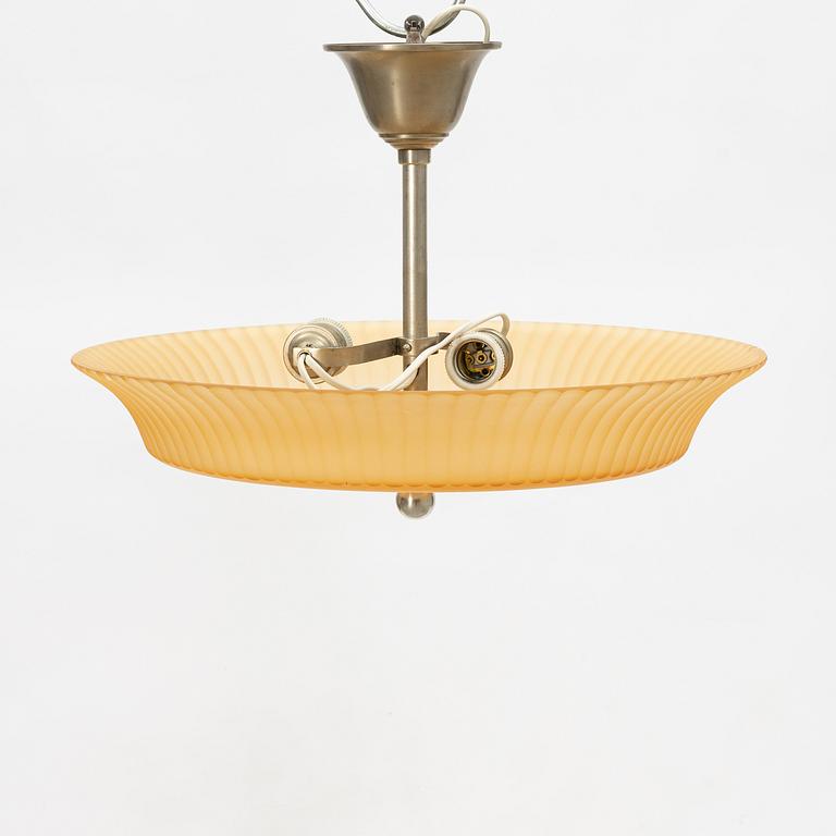 Erik Tidstrand & Edward Hald, ceiling lamp, model "27779", Nordiska Kompaniet and Orrefors.