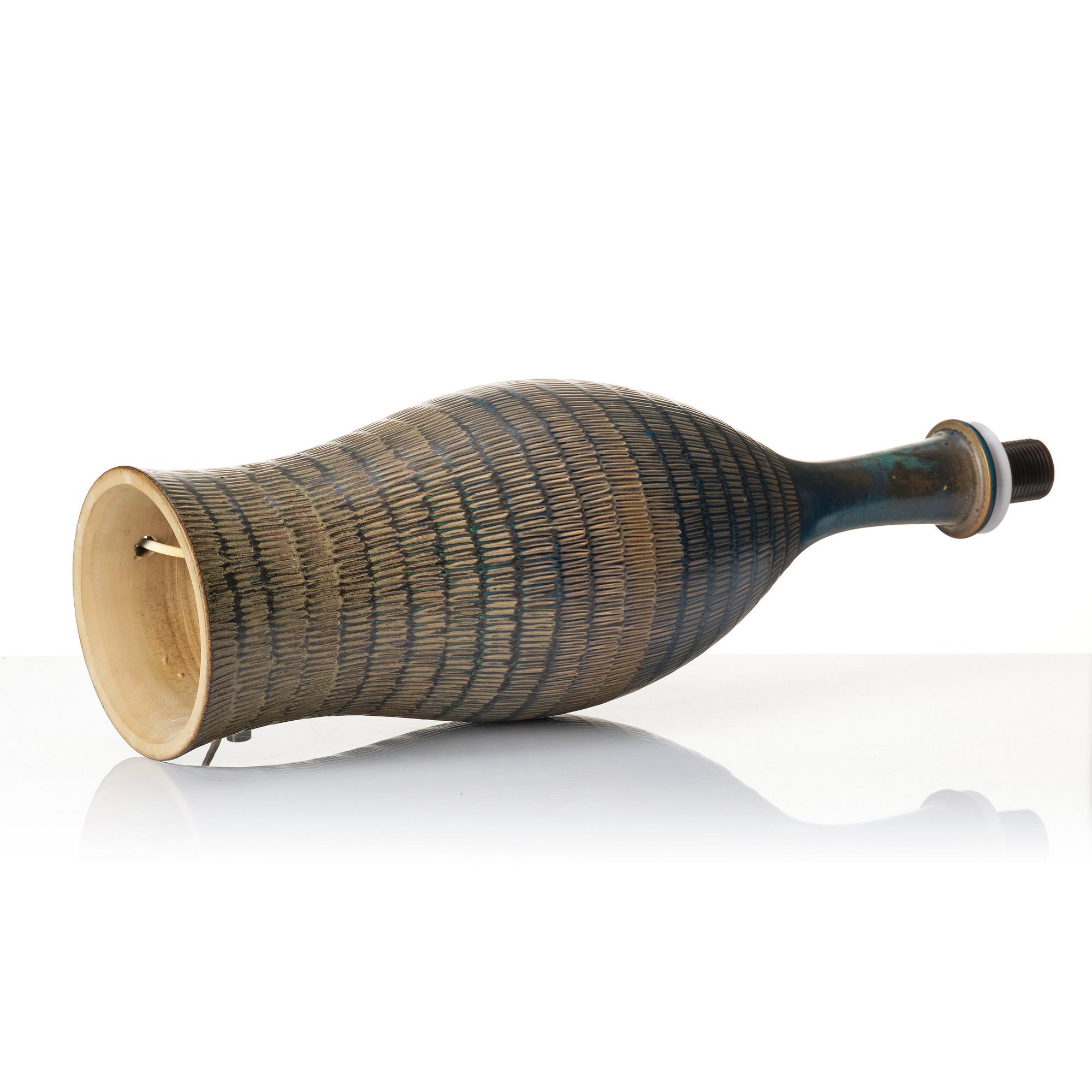 Stig Lindberg, a stoneware table/ floor lamp, Gustavsberg studio, Sweden 1961.