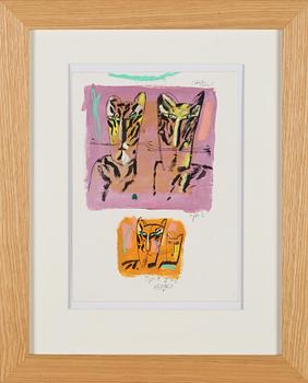 Madeleine Pyk · MADELEINE PYK, gouache, signerad.