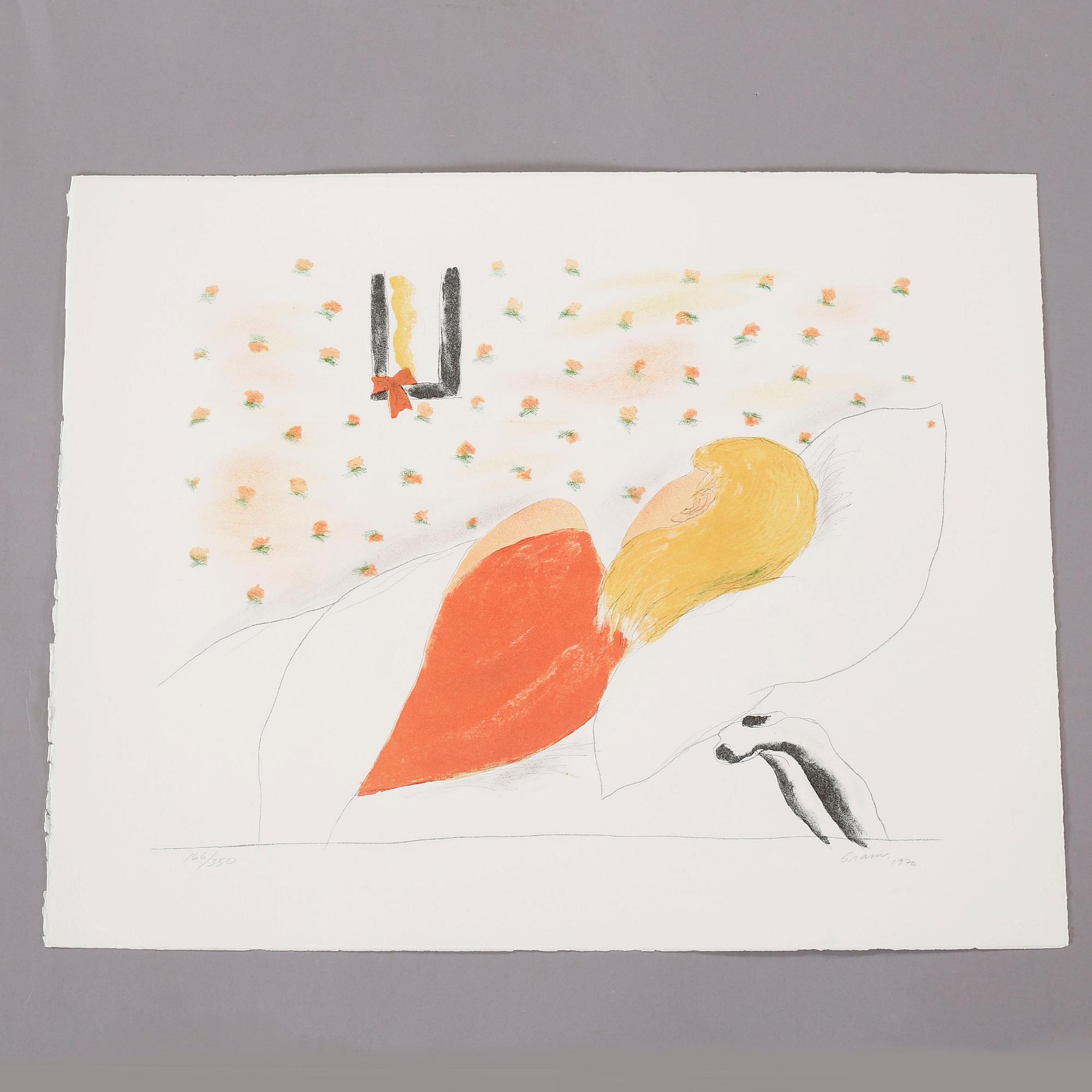 MAPP MED FÄRGLITOGRAFIER, 5 st, "Lito 30 1945 1975", numrerade 166/350.