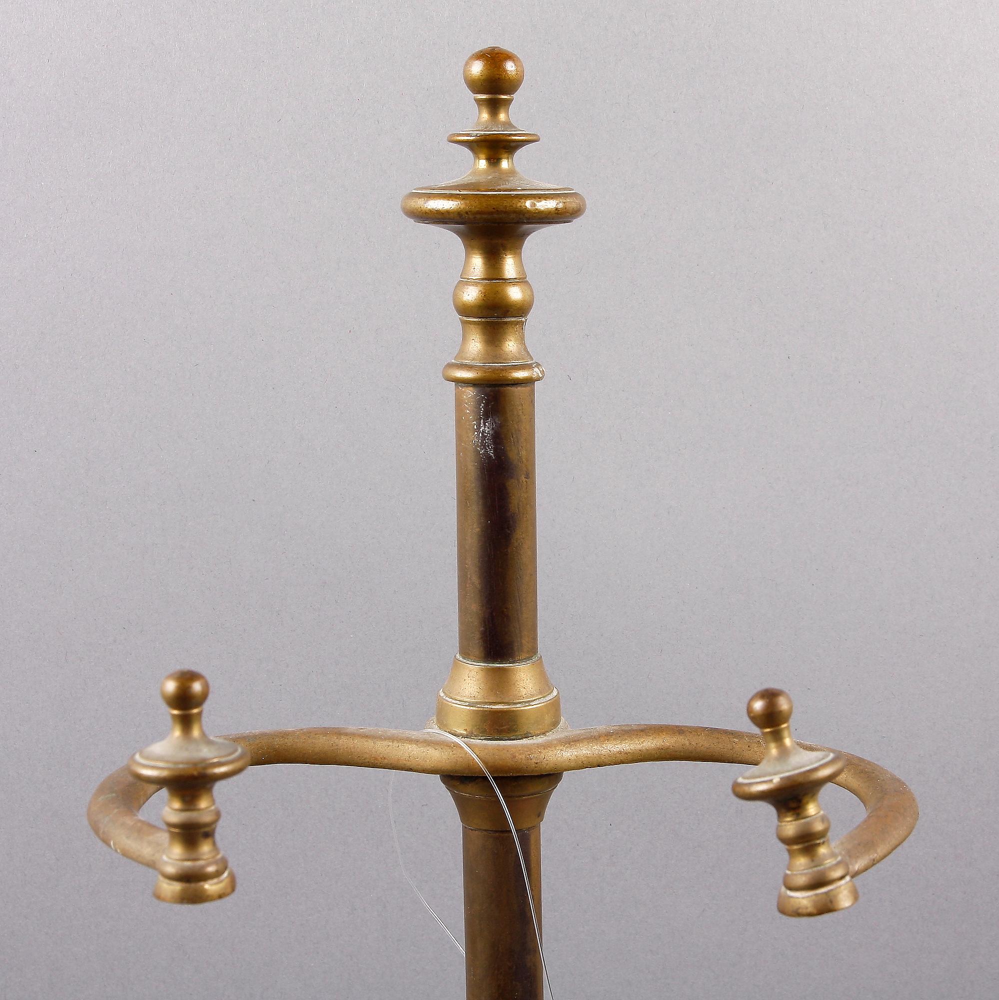 STÄLL FÖR BRASUTENSILIER, mässing, Frankrike, tidigt 1900-tal.