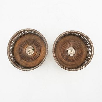Coasters 1 par nysilver 1900-talets början.