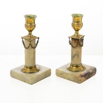 Candelabras, a pair, late Gustavian, circa 1800.