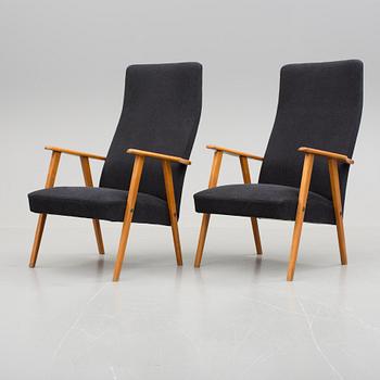 FÅTÖLJER, ett par, Danmark, 1900-talets andra hälft.