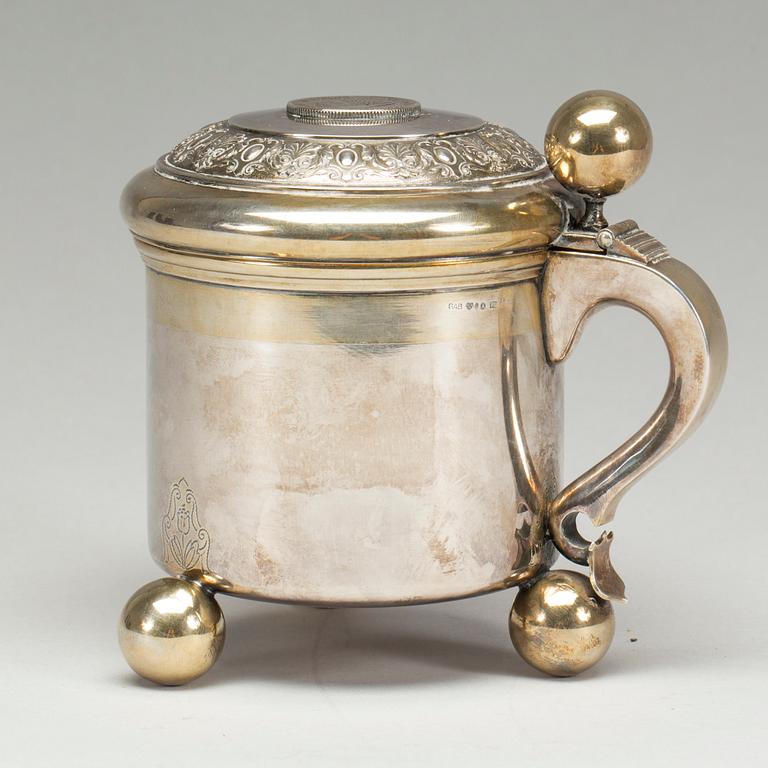 DRYCKESKANNA, silver barockstil GAB, vikt 418 g.